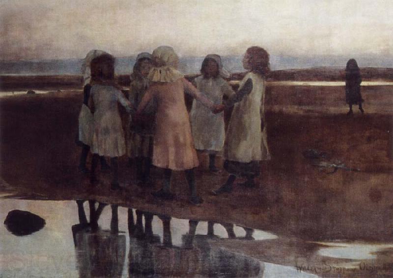 William Stott of Oldham The Kissing Ring Norge oil painting art